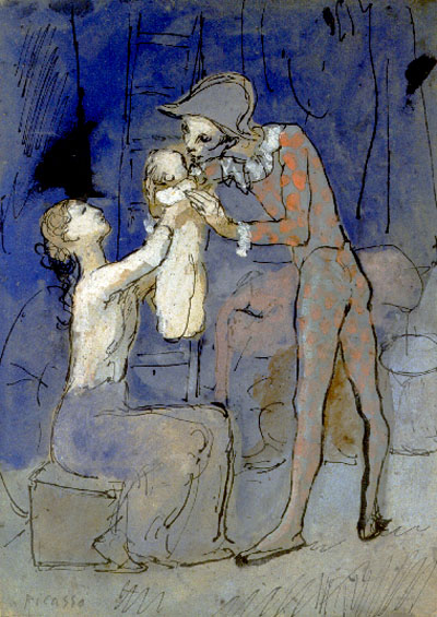 Pablo Picasso Paintings Harlequin'S Family Famille D'Arlequin
